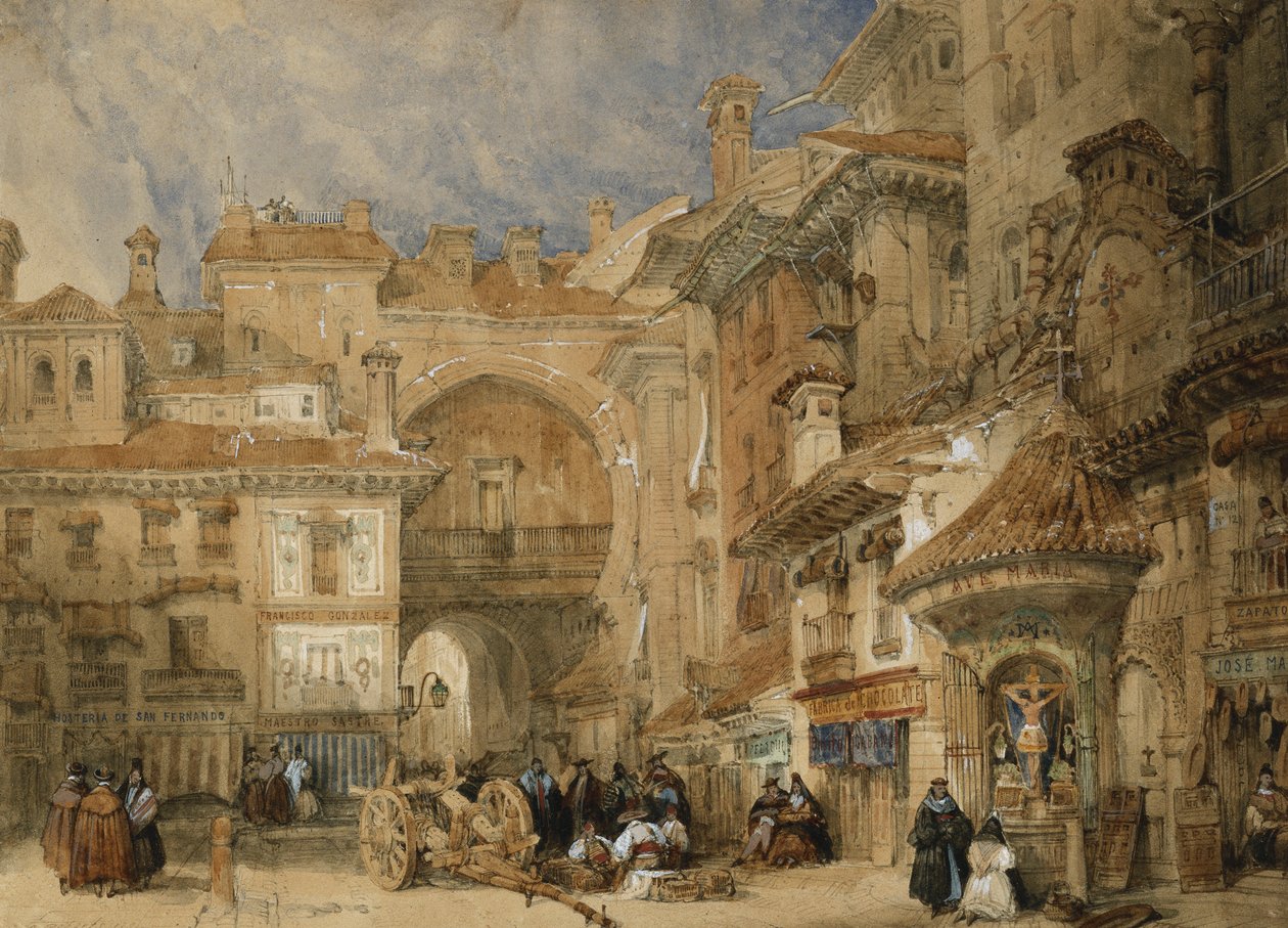 La Porte de la Viva Rambla, Grenade, 1834 - David Roberts