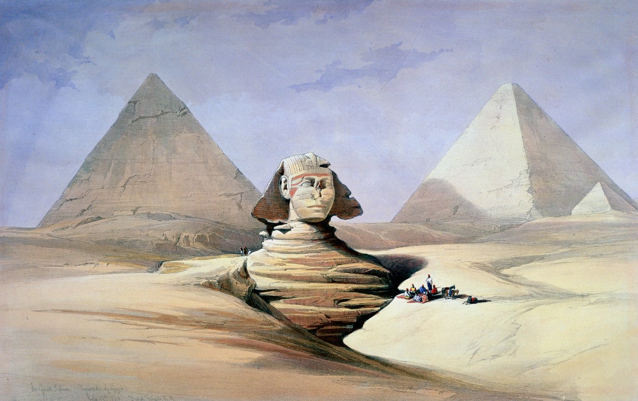 Le Grand Sphinx et les Pyramides de Gizeh, 1838-1839 - David Roberts