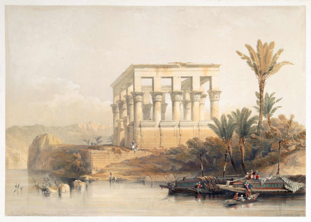 Le Temple Hypaethral à Philae, appelé le Lit de Pharaon, Égypte - David Roberts