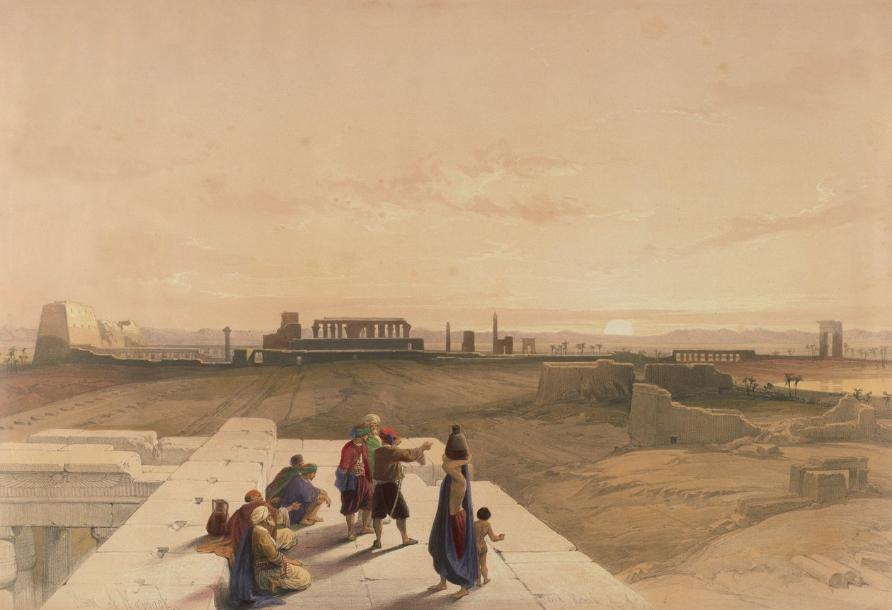 Les ruines de Karnak depuis l