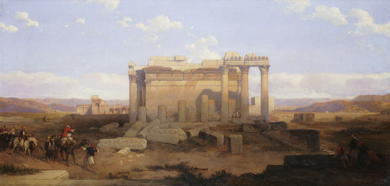 Les ruines du plus petit temple de Baalbeck - David Roberts