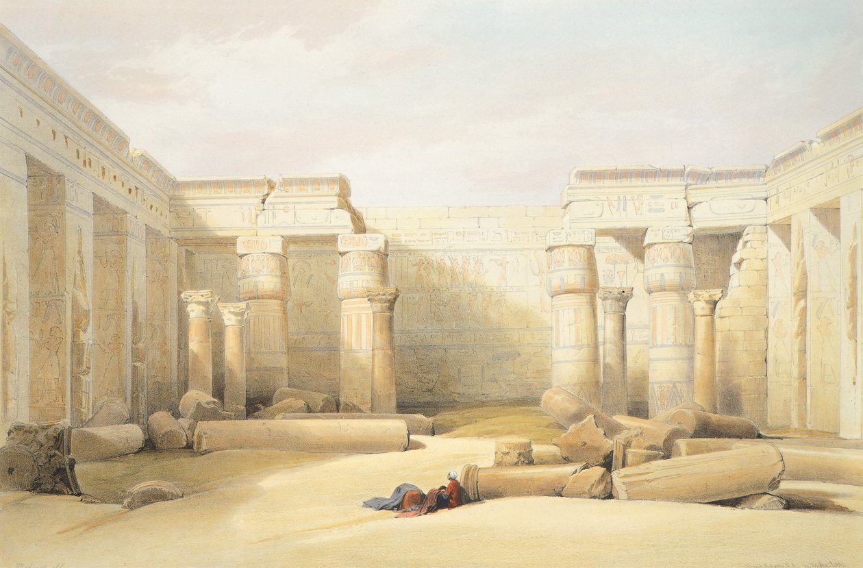Le Temple de Médinet Abou à Thèbes - David Roberts