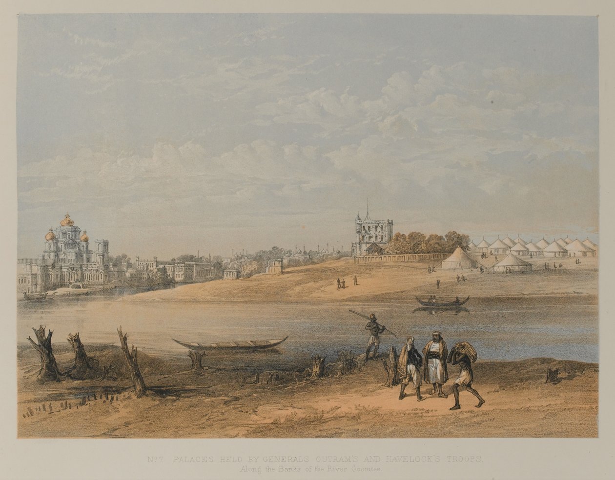 Palais tenus par les troupes des généraux Outram et Havelock, Lucknow - David Scott Lieutenant Colonel (after) Dodgson