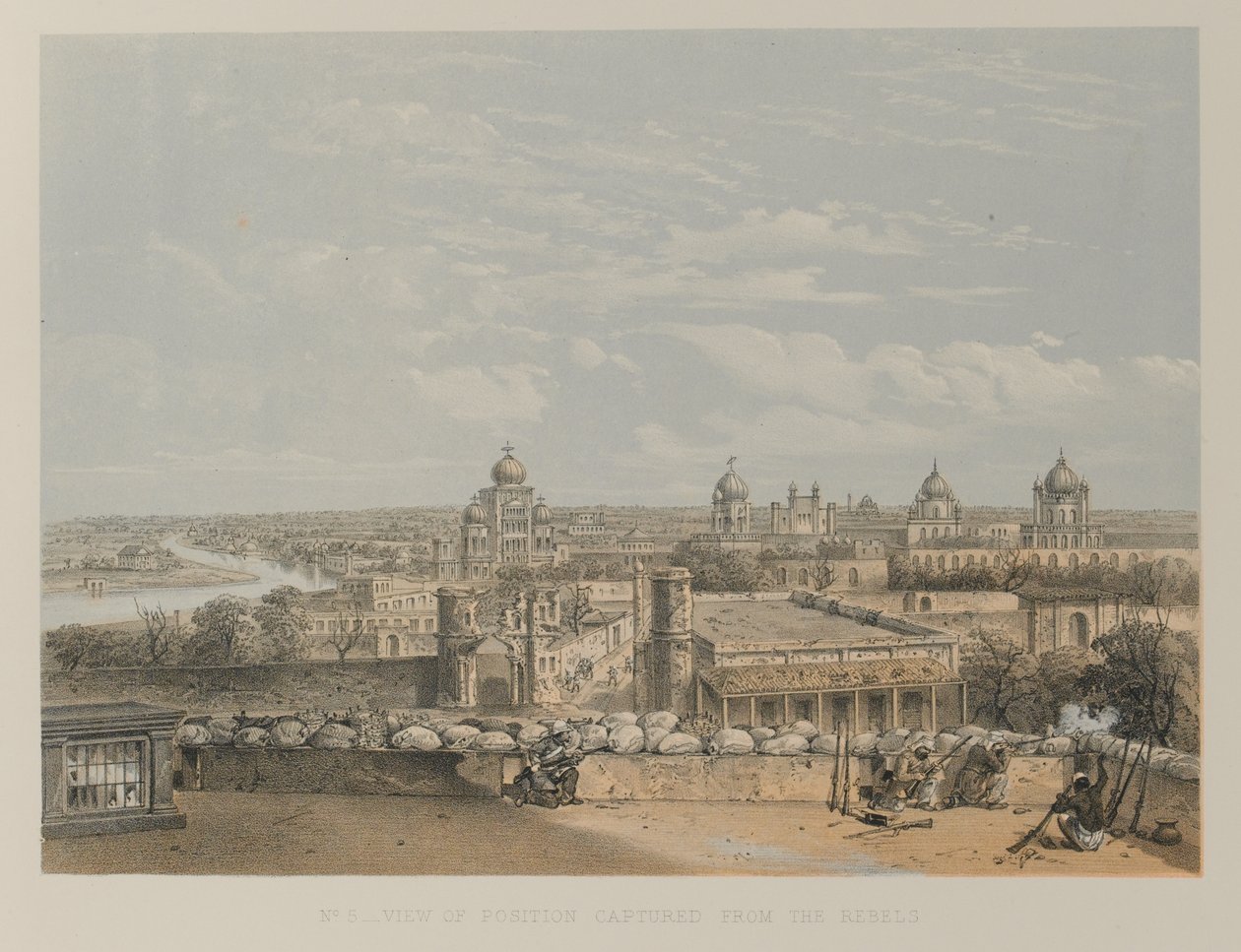 Vue de la position capturée aux rebelles, Lucknow - David Scott Lieutenant Colonel (after) Dodgson