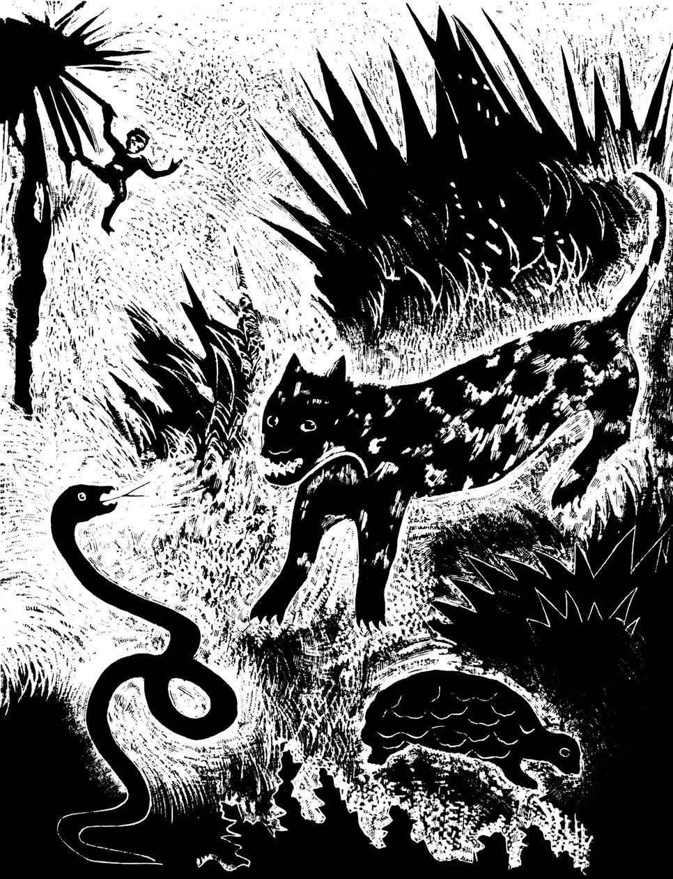 Illustration du livre Just so stories, par Rudyard Kipling, 1931 - David Sterenberg