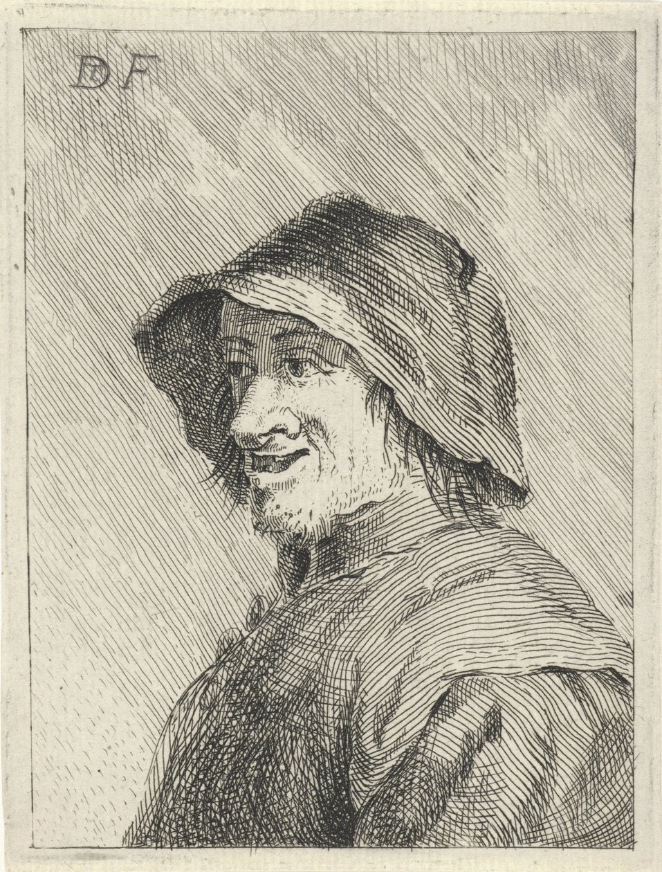 Paysans avec chapeau regardant à gauche - David Teniers (II)