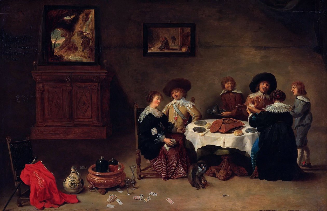 Une entreprise à un repas - David Teniers the Younger