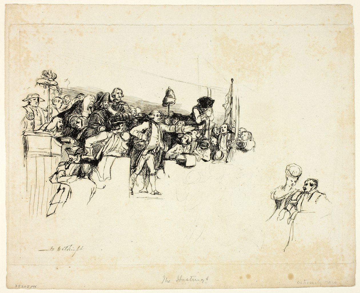 Charles James Fox sur les bancs de Covent Garden - David Wilkie