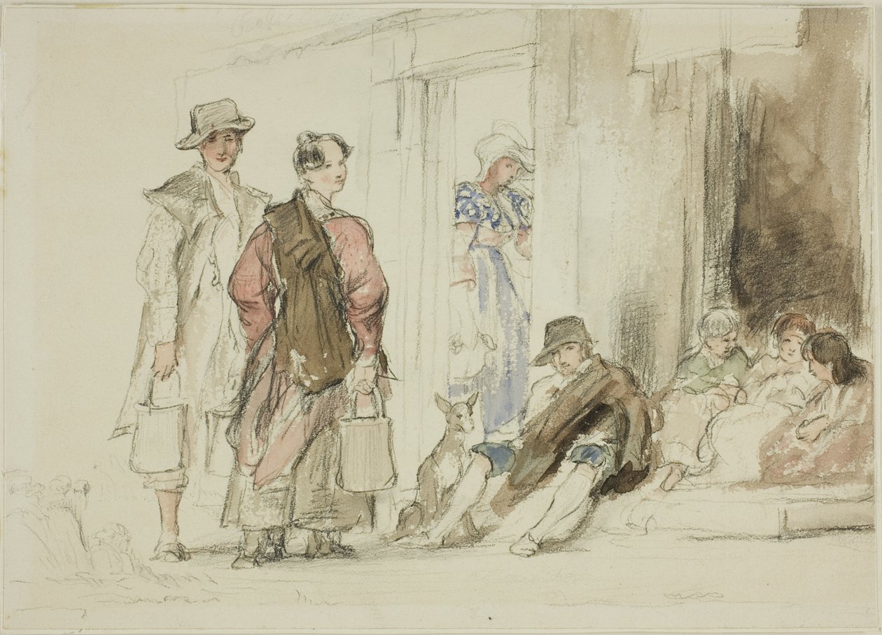 Figures près de la porte - David Wilkie