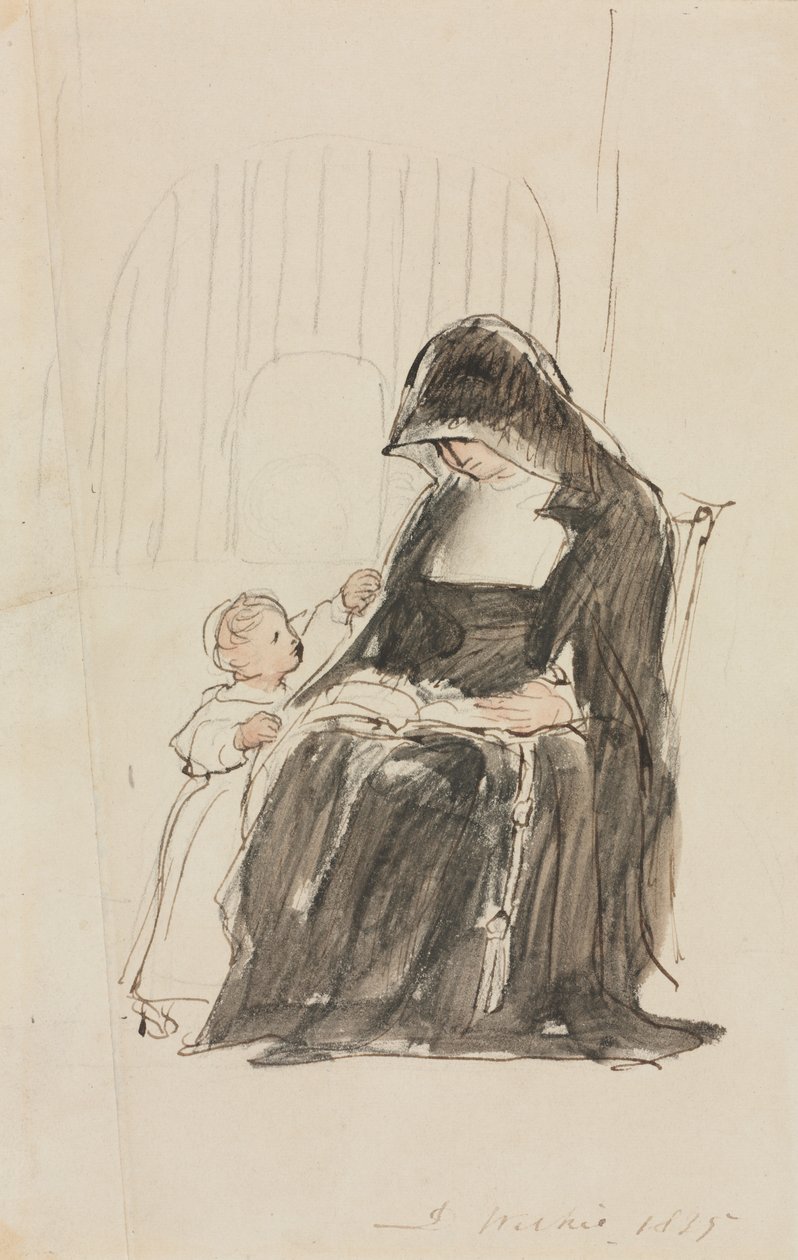Nonne lisant à un enfant, 1835 - David Wilkie
