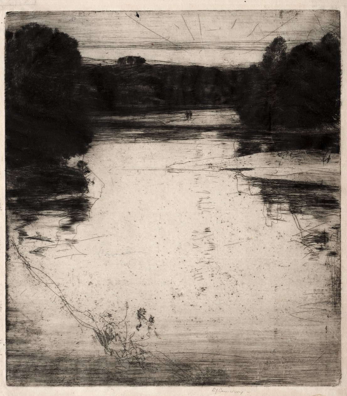 Lueur du soir sur le Findhorn - David Young Cameron