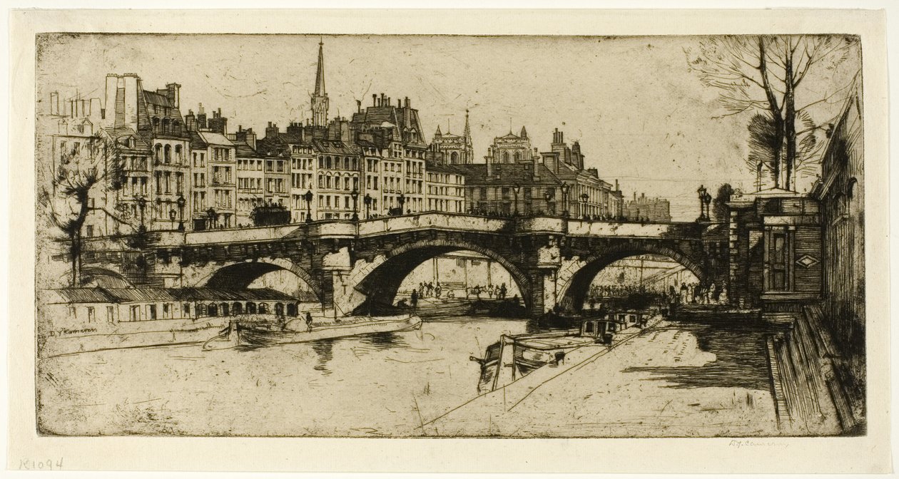 Pont Neuf, planche une de la série Paris - David Young Cameron