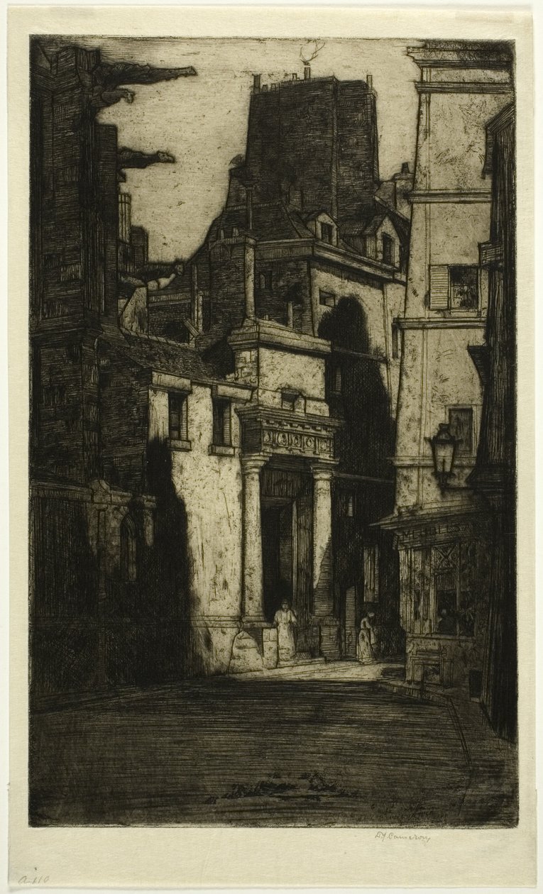 Saint Gervais, Rue des Barres, planche quatre de la série Paris - David Young Cameron