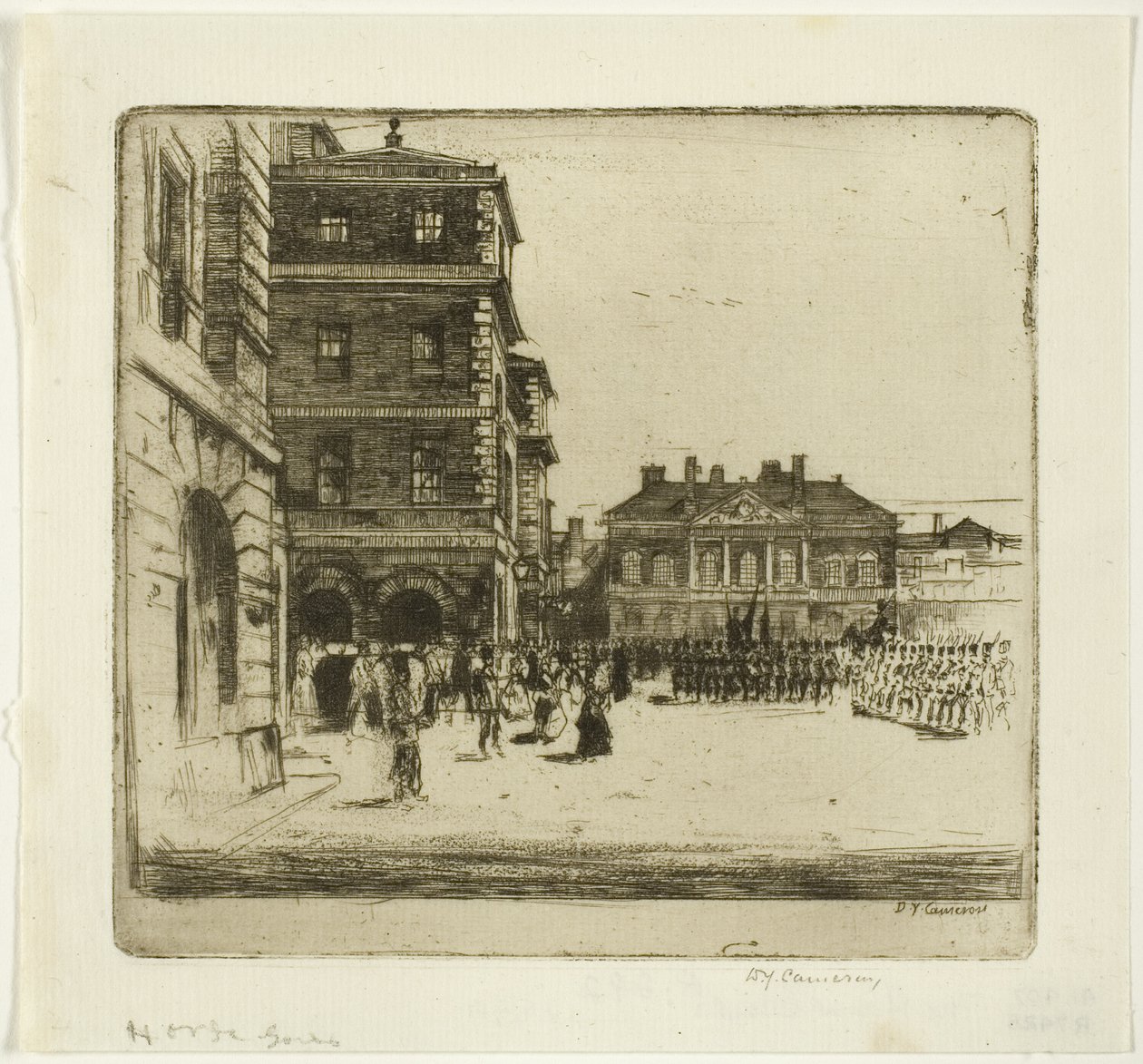 Les Horse Guards, planche quatre de la série London Set - David Young Cameron