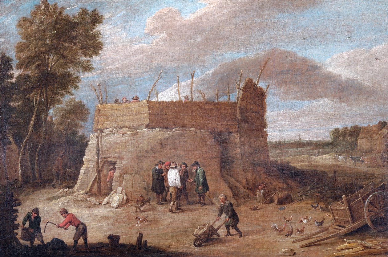 Un four à chaux avec des personnages - David Teniers the Younger
