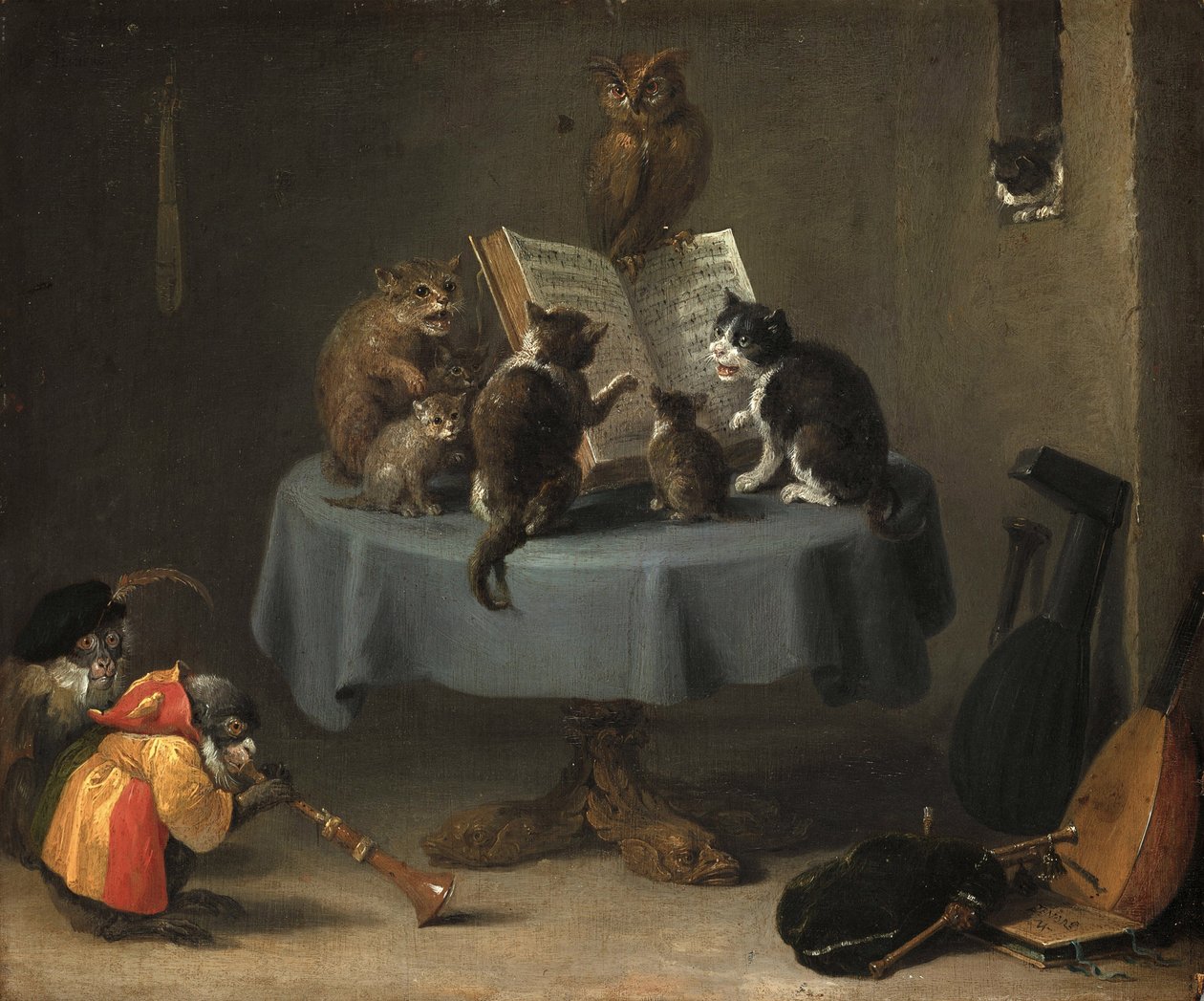 Le concert des chats par Teniers, David, le Jeune (1610-1690) - David Teniers the Younger