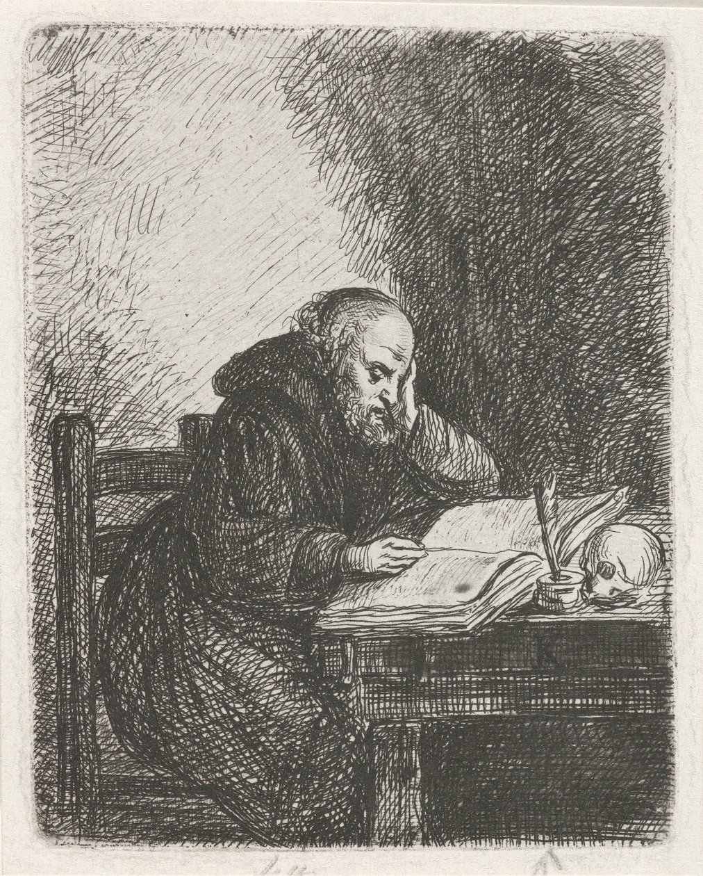 Moine lisant - David van der Kellen