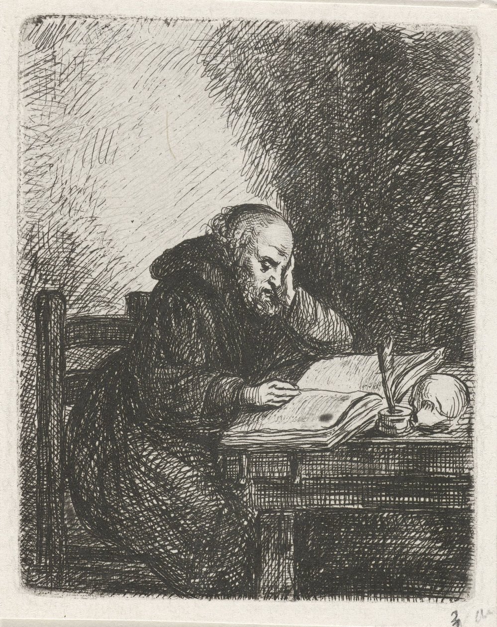 Moine lisant - David van der Kellen
