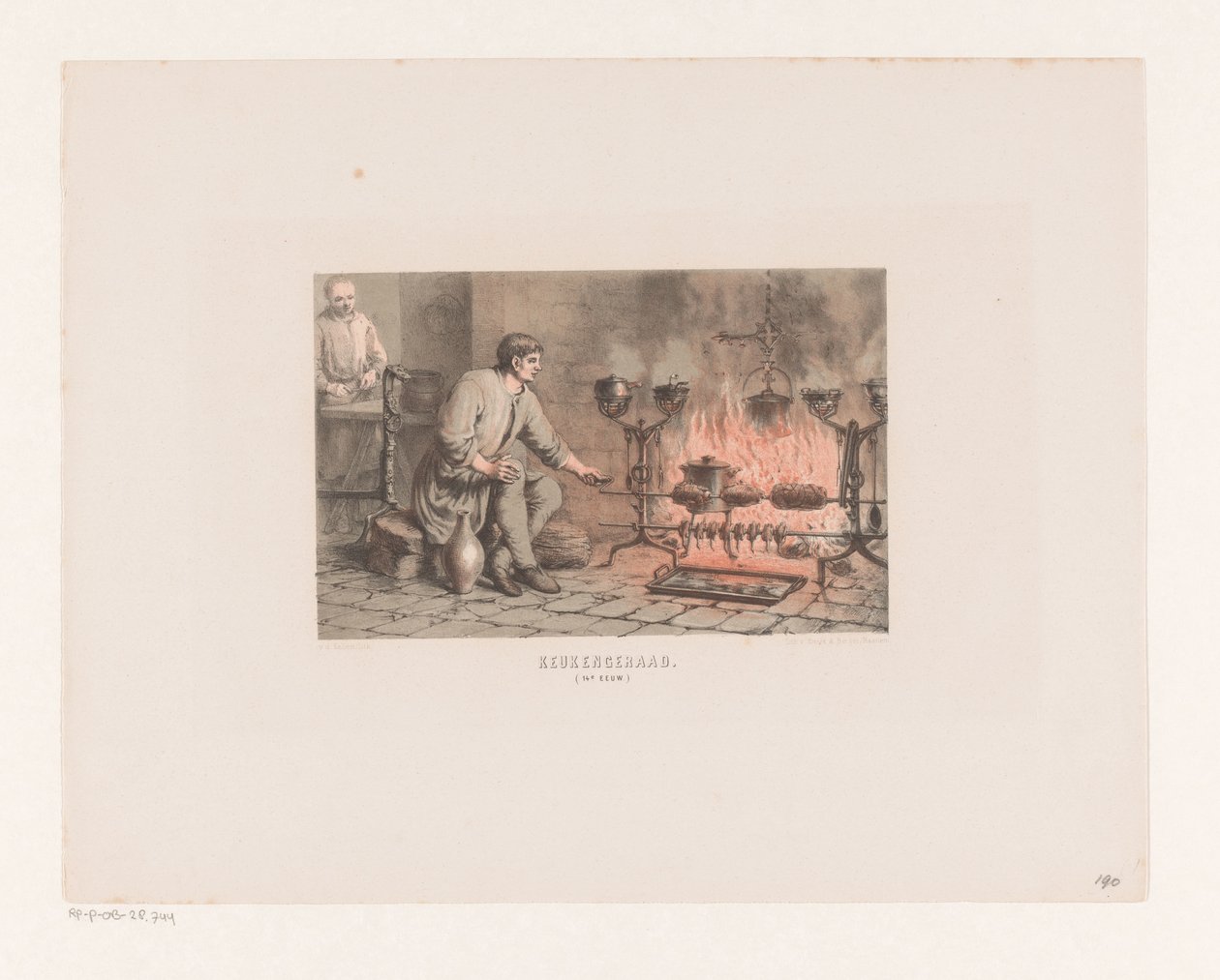 Ustensiles de cuisine, 14e siècle - David van der Kellen