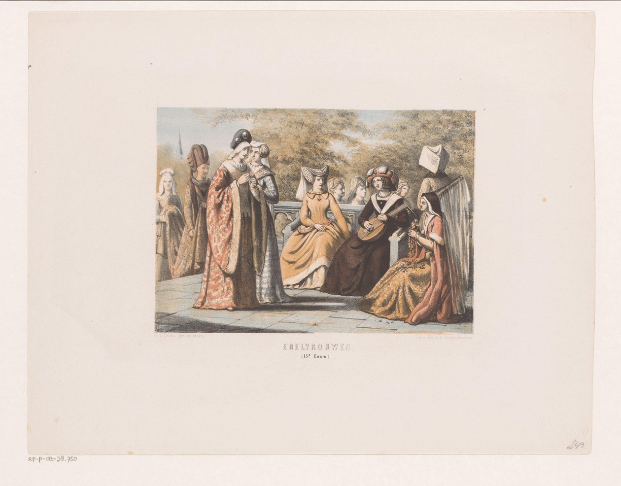 Dames nobles au XVe siècle Audience au XVe siècle Dames nobles 15e siècle - David van der Kellen
