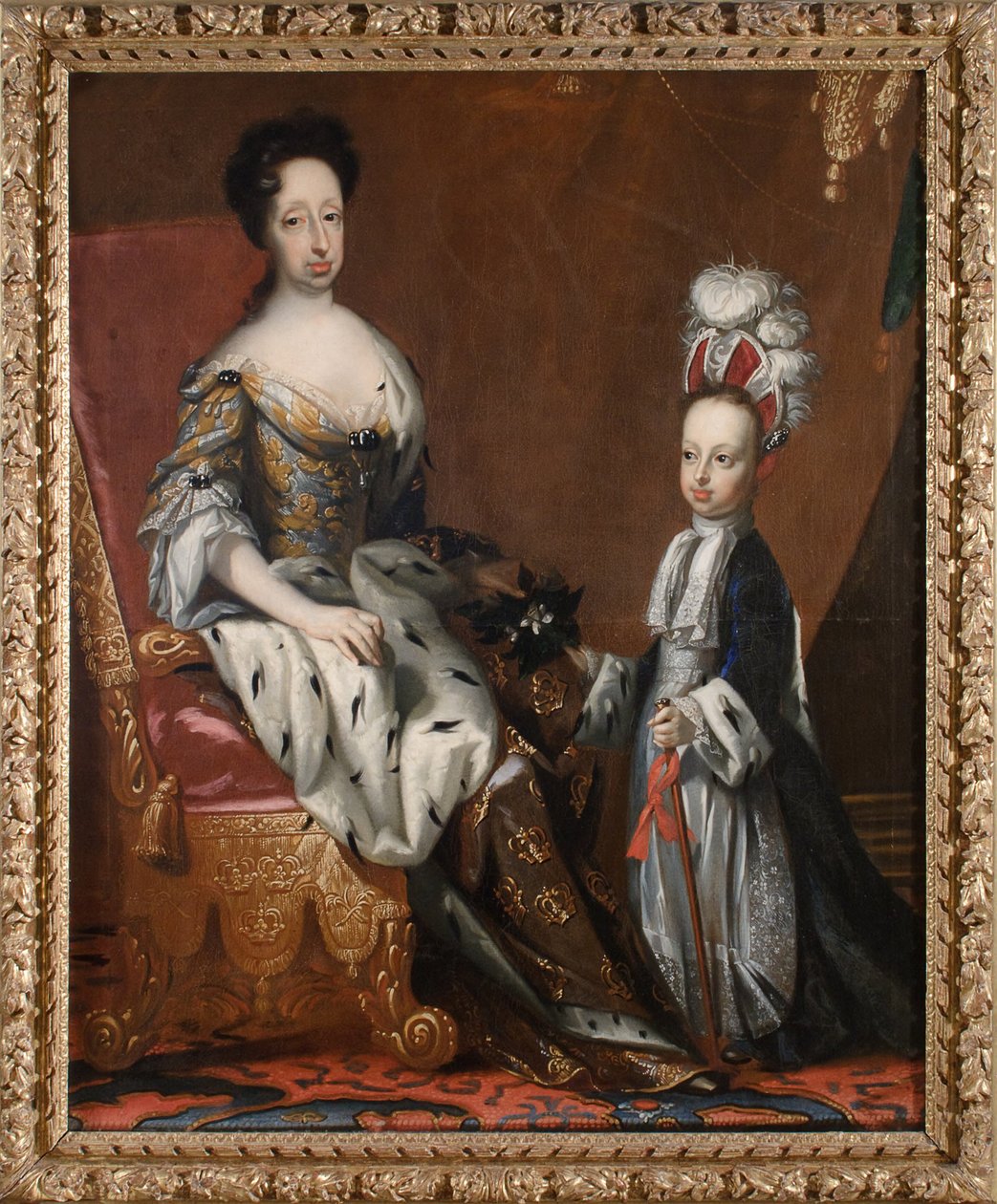 Edwige-Éléonore (1636-1715), princesse de Holstein-Gottorp, reine de Suède, et son arrière-petit-fils Charles-Frédéric (1700-1739), duc de Holstein-Gottorp, 1704 - David von Krafft