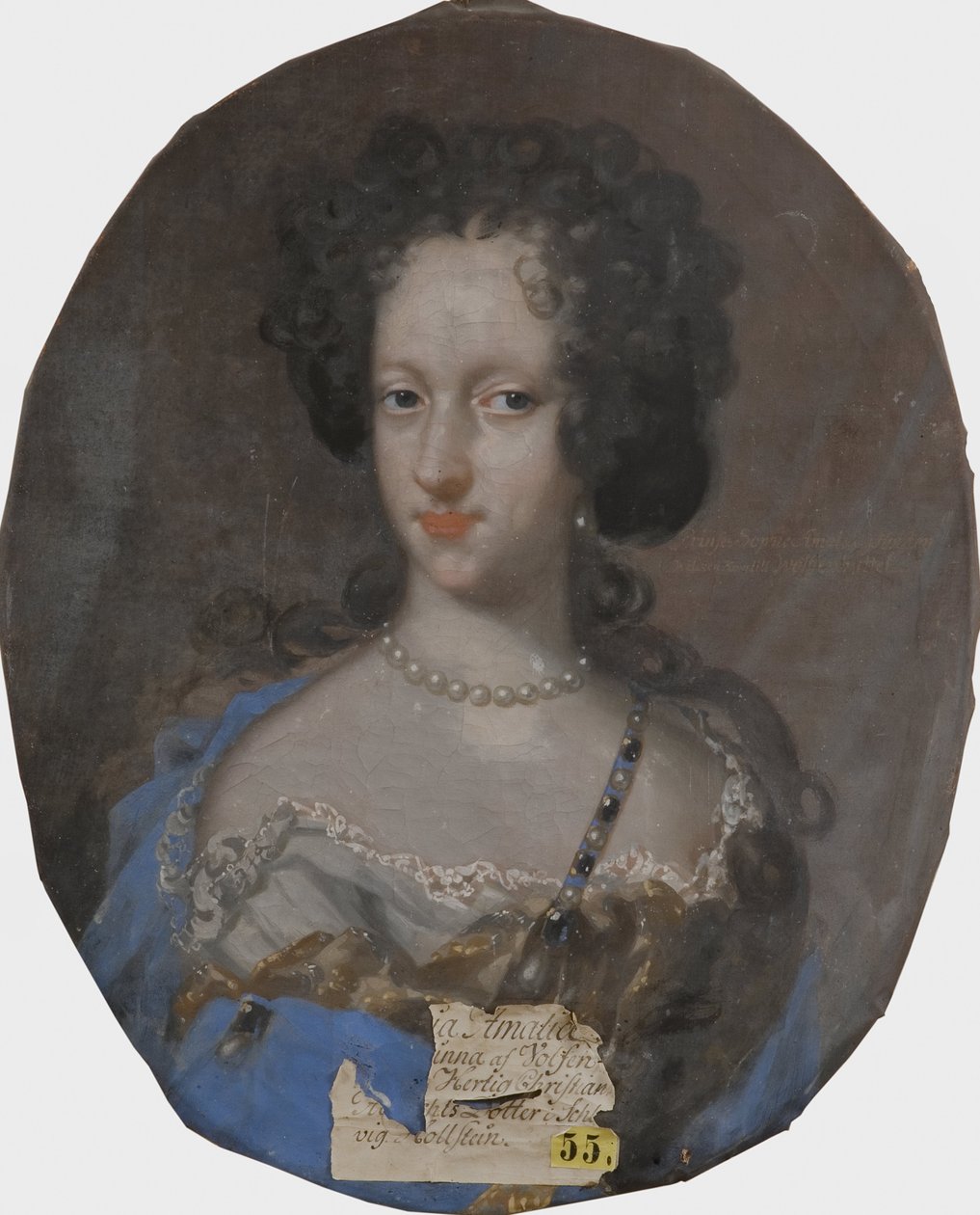 Portrait de la princesse Sophie Amalie de Holstein-Gottorp (1670-1710), duchesse de Brunswick-Lunebourg - David von Krafft