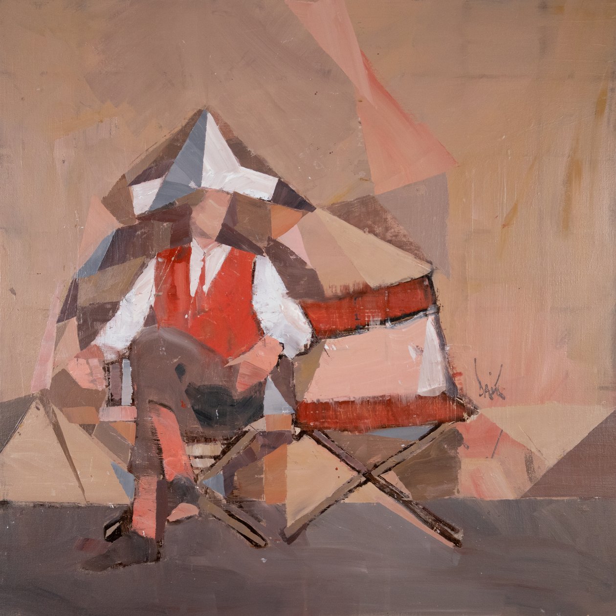 Marcel Broodthaers 27, 2025 (huile sur lin) - Davis Lisboa