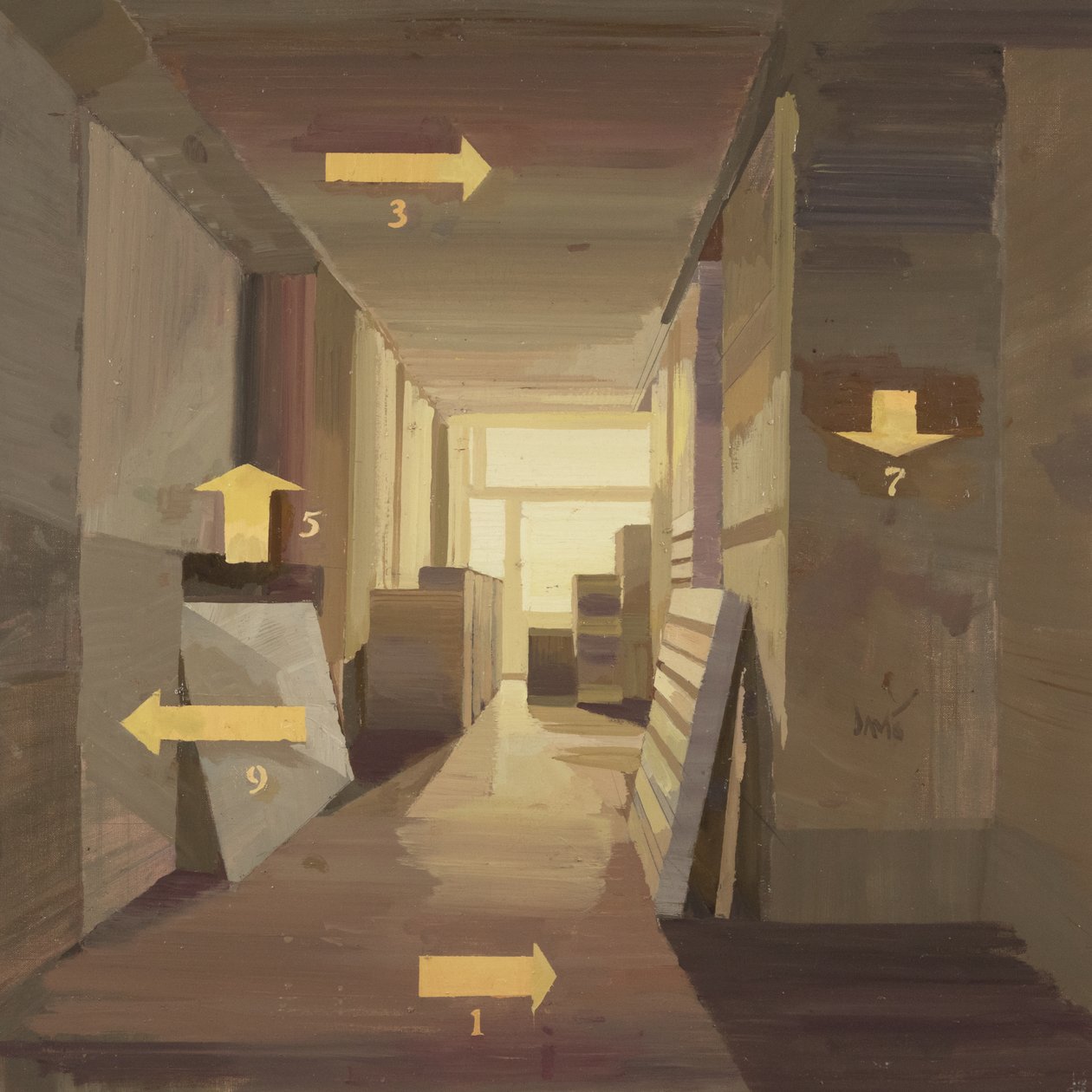 Musée des Aigles Modernes 19, 2024 (oil on linen) - Davis Lisboa