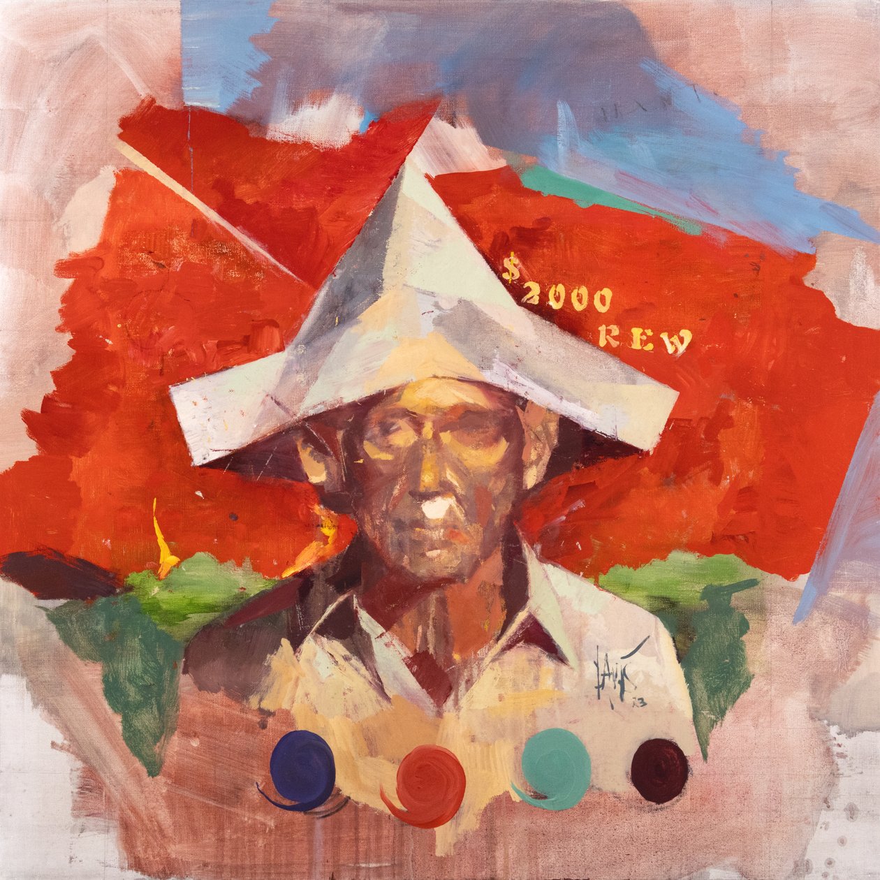 Robert Filliou 27, 2023 (huile sur lin) - Davis Lisboa