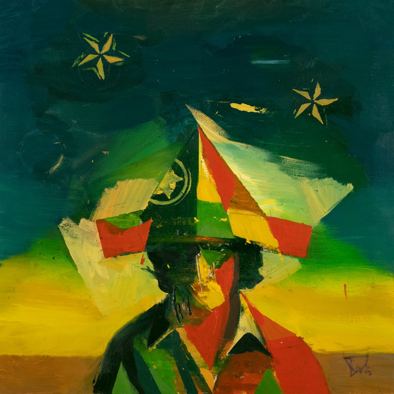 Robert Filliou 29 (Virgulino), 2023 (huile sur lin) - Davis Lisboa