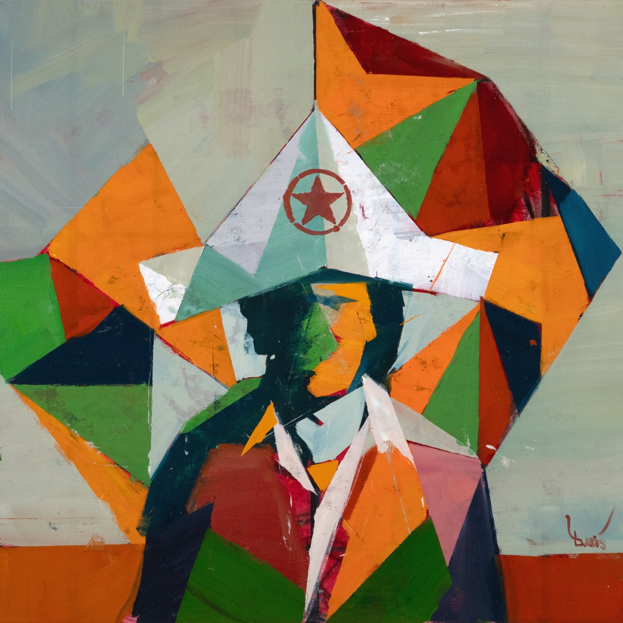 Robert Filliou 35, 2024 (huile sur lin) - Davis Lisboa