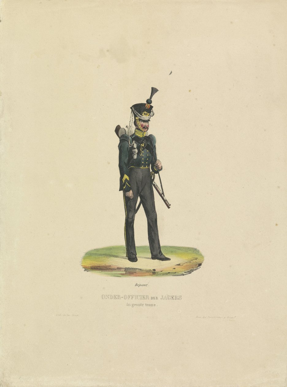Chasseur en grande tenue, 1820-1825 - De la Cour