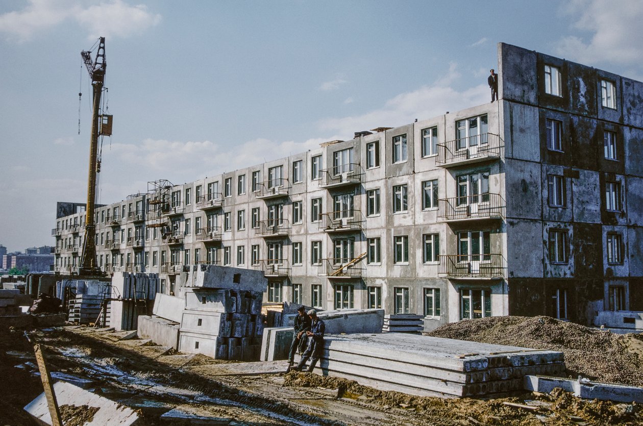URSS, Bratsk, Irkutsk, Construction de nouveaux appartements pour les travailleurs - Dean Conger