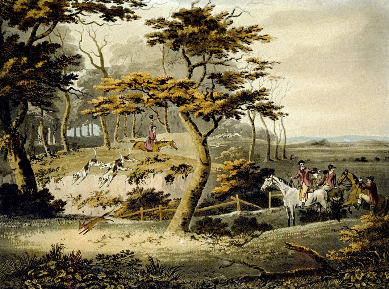 Après-midi, chasse au renard, gravé par J.H. Clarke et F. Jeakes - Dean Snr. (after) Wolstenholme
