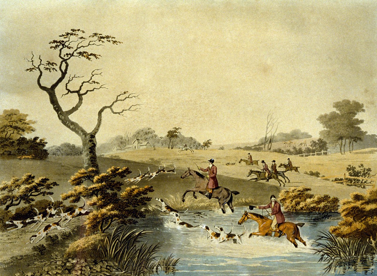 Midi, chasse au renard, gravé par J.H. Clarke et F. Jeakes - Dean Snr. (after) Wolstenholme
