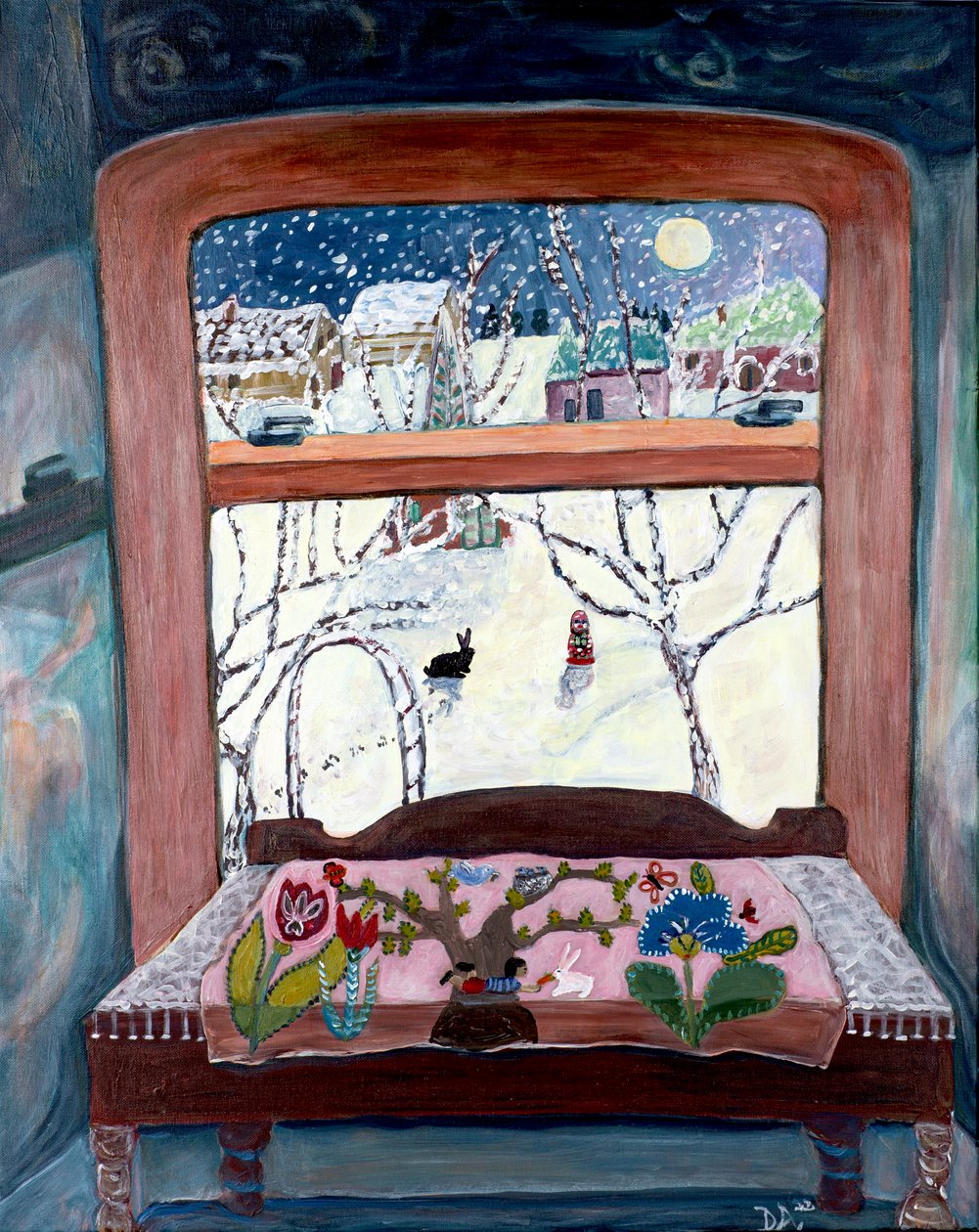 Appliqué, 2022 (acrylique sur toile) - Deborah Eve Alastra