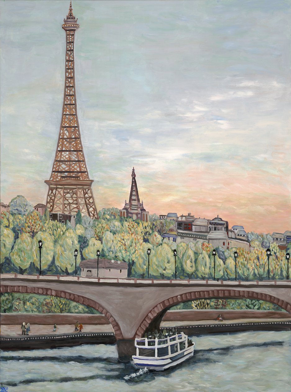 Vue de la Tour Eiffel, 2017 (acrylique sur toile) - Deborah Eve Alastra