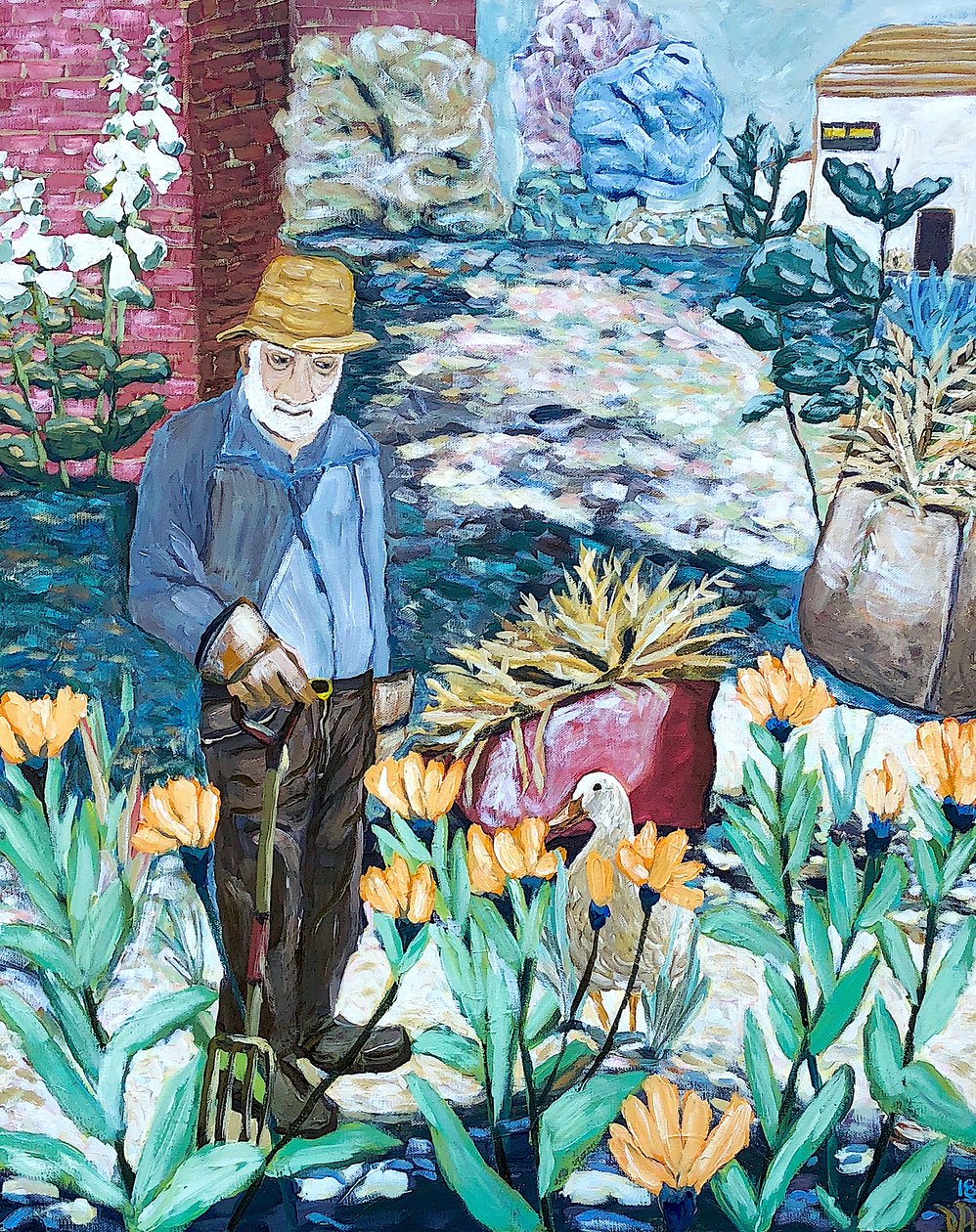 Le canard du voisin, 2018, acrylique sur toile - Deborah Eve Alastra