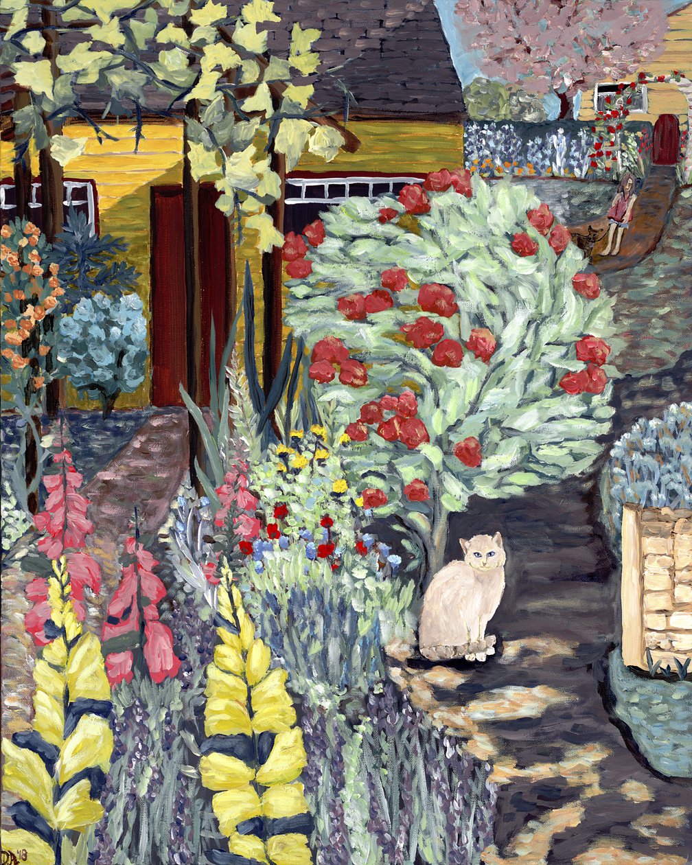 Jardin du voisin, 2018 (acrylique sur toile) - Deborah Eve Alastra