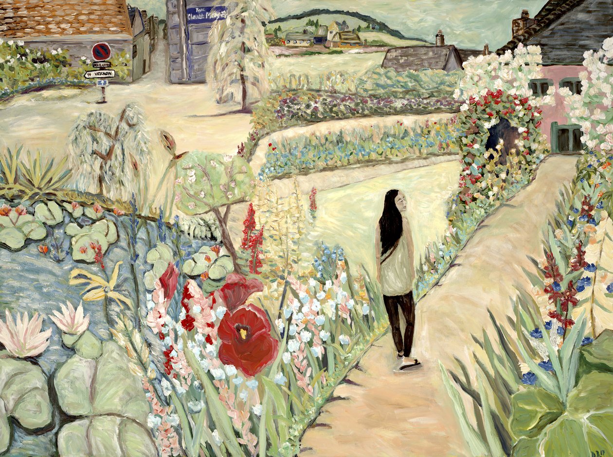 Nita à Giverny, 2017 (acrylique sur toile) - Deborah Eve Alastra