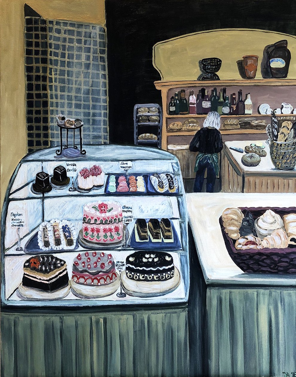 Pâtisserie, 2018 (acrylique sur toile) - Deborah Eve Alastra