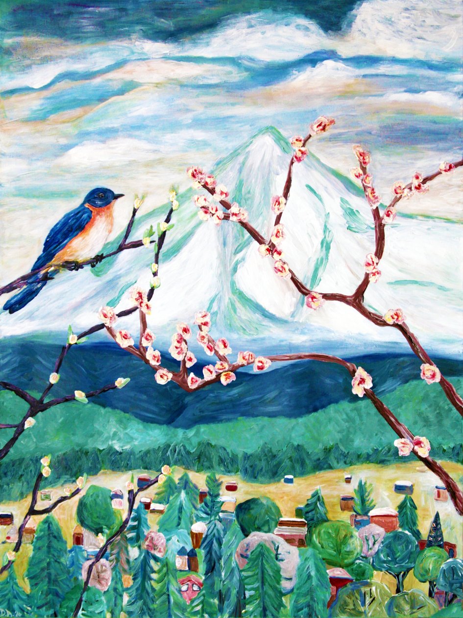 Signes de printemps, 2016 (acrylique sur toile) - Deborah Eve Alastra