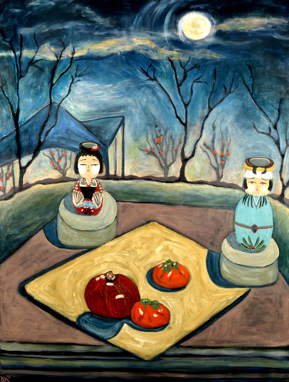Still NIght, 2020 (acrylique sur toile) - Deborah Eve Alastra