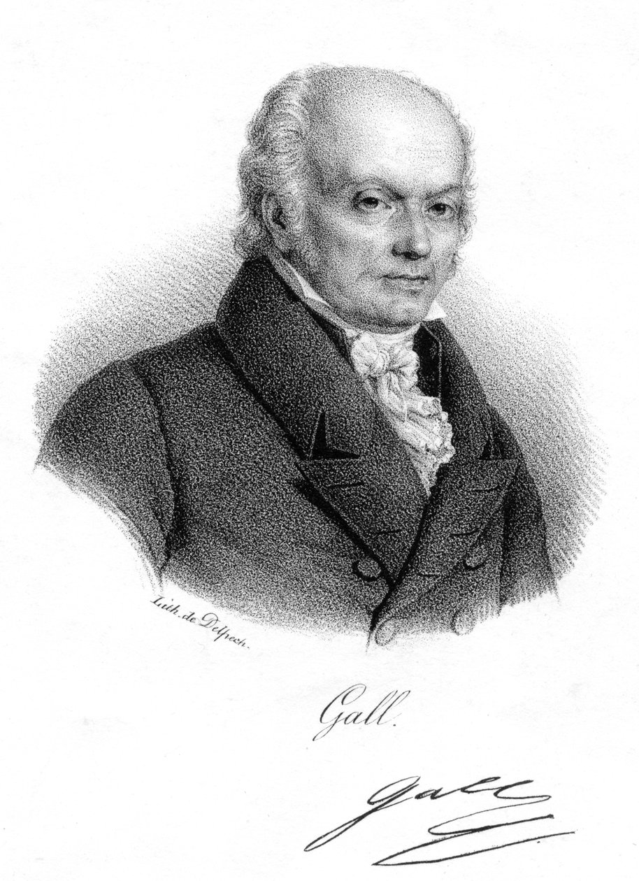 Franz Joseph Gall, médecin allemand et fondateur de la phrénologie, vers 1820 - Delpech