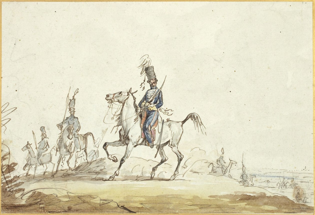 Cavaliers sur une colline - Denis-Auguste-Marie Raffet