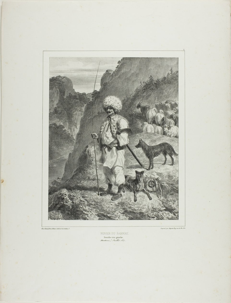 Berger de Bannat, rive gauche du Danube - Denis-Auguste-Marie Raffet
