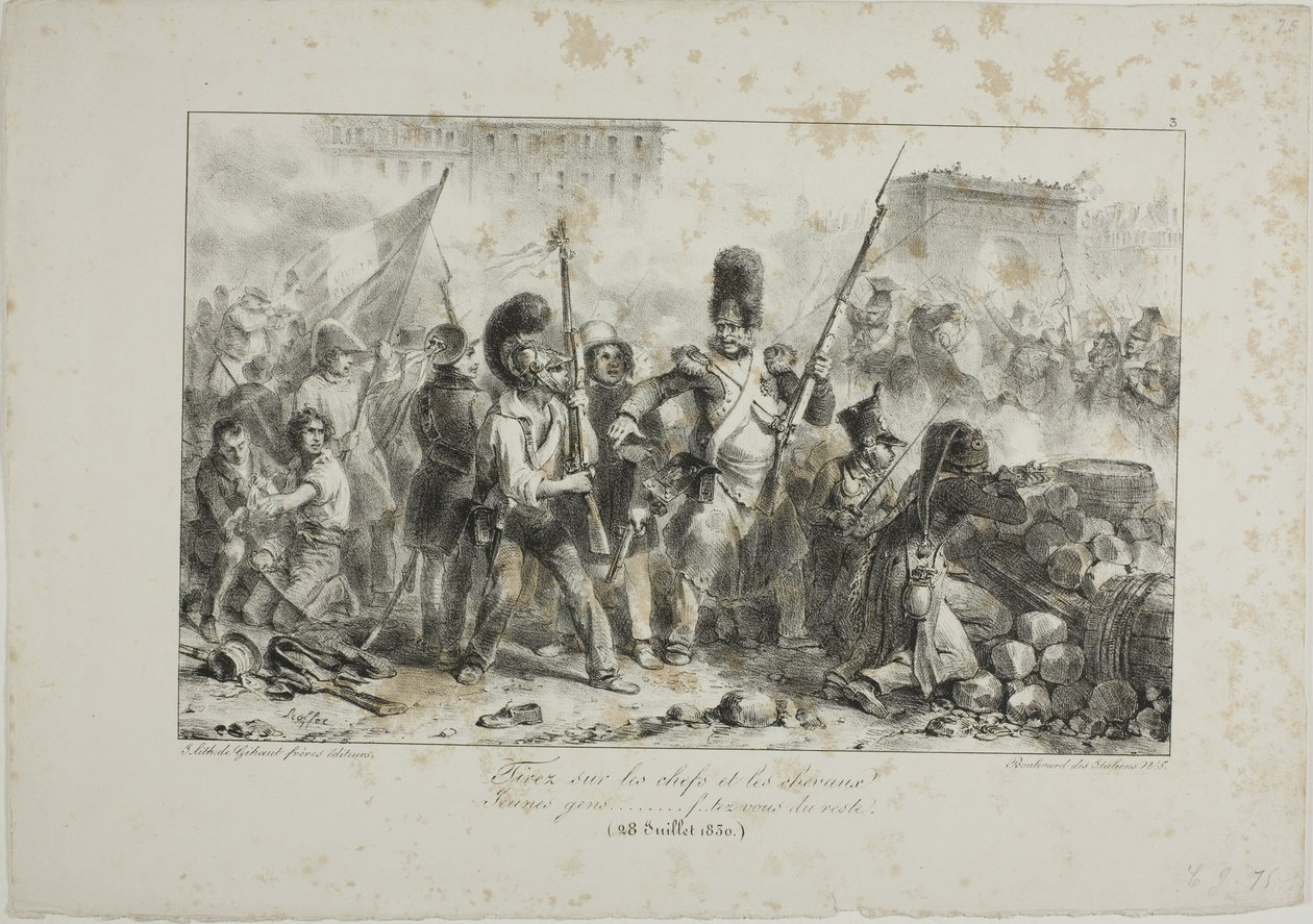 Feu sur les chefs et la cavalerie... - Denis Auguste Marie Raffet