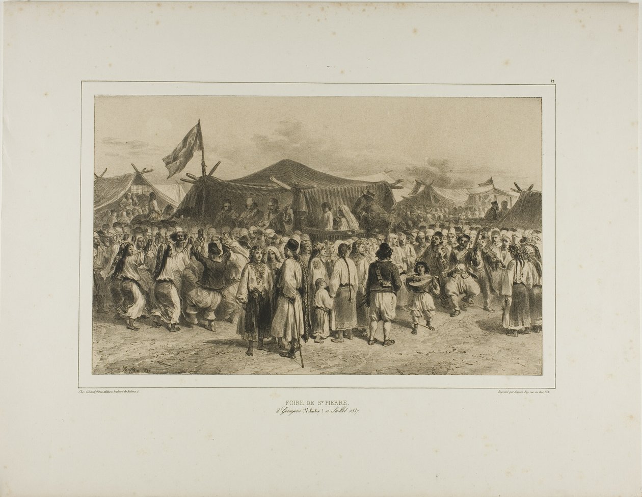 Foire de Saint-Pierre, Giourjevo, Valachie, 11 juillet 1837 - Denis Auguste Marie Raffet