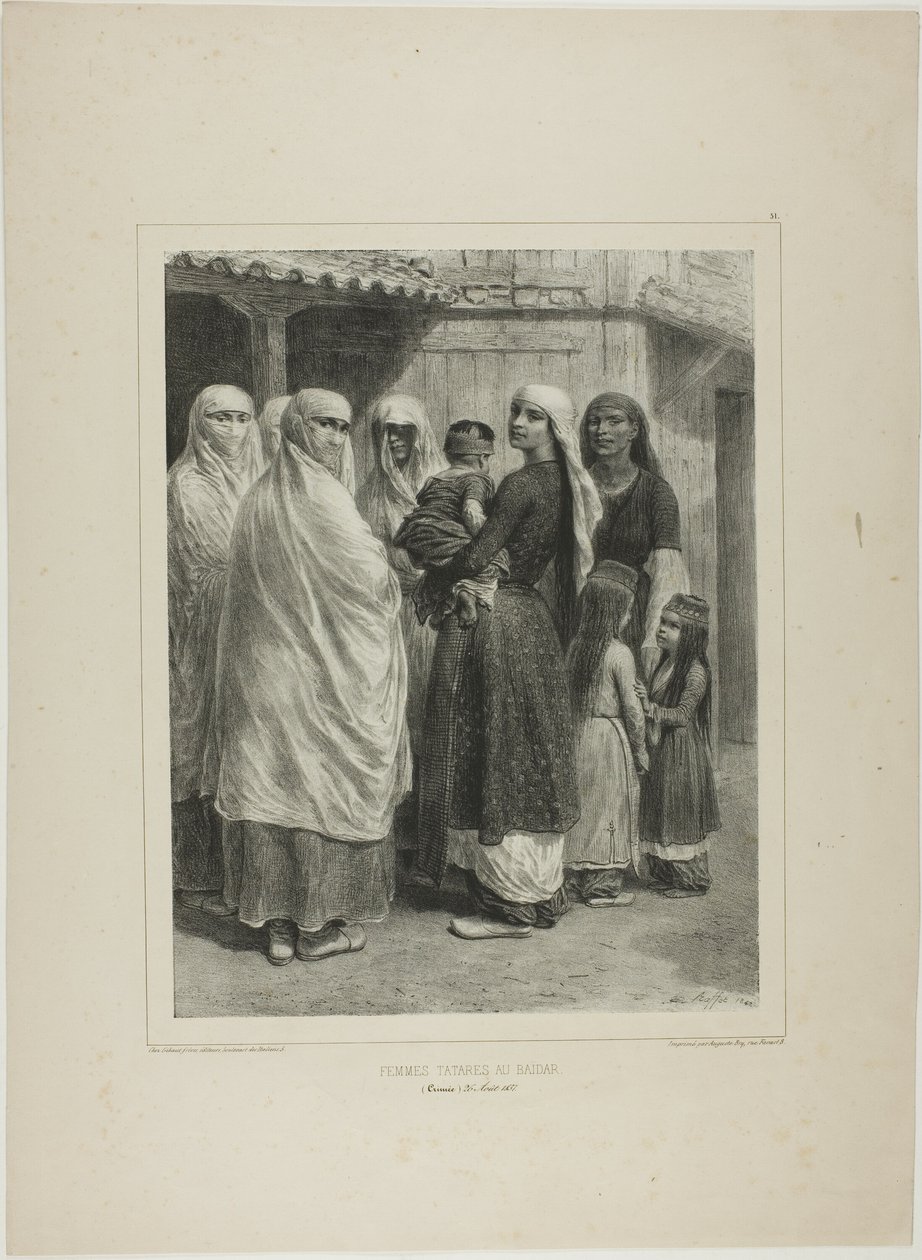 Femmes tartares au Baïdar, Crimée, 26 août 1837 - Denis Auguste Marie Raffet