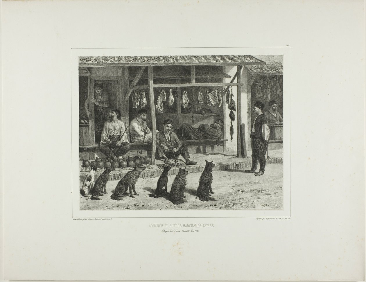 Le boucher et autres marchands de tartare - Denis Auguste Marie Raffet